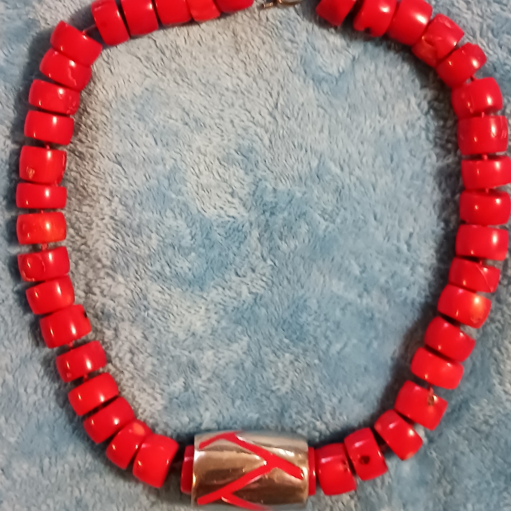 Simon Sebbag Red Coral Choker Necklace